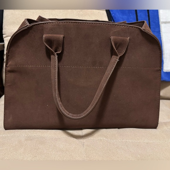 Handbags - The Row-Inspired Brown Tote with Gold Buckles